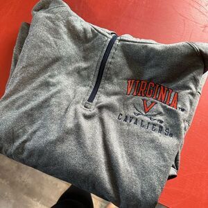 Champion Gray Hoodie with Zipper UVA